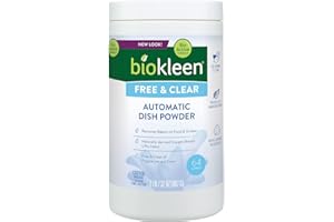Biokleen Free & Clear Dishwashing Detergent- 64 Loads - Powder, Concentrated, Phosphate & Chlorine Free, Eco-Friendly, Non-Toxic, No Artificial Fragrance, Colors or Preservatives