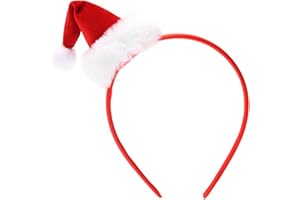 QDTK Christmas Santa Hat Headband Red Christmas Hat Hair Bands Cute Hair Accessories for Women Girls Xmas Party Holiday Favors Supplies