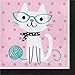 Purr-fect Cat Themed Disposable Party Supplies 16 Dinner Plates, 16 Dessert Plates, 16 Lunch Napkins, 16 Beverage Napkins, Table Cover and Grandma Olive's Recipe