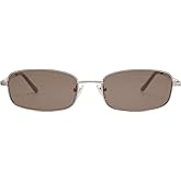SOJOS Small Trendy Rectangle Sunglasses Womens Mens, Retro 80s 90s Y2k Chic Narrow Thin Skinny Sunnies SJ1187