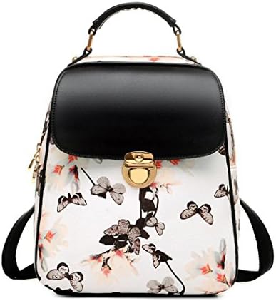 FAIRYSAN Women Fashion Butterfly Leather Backpack School Bag Daypack College Style