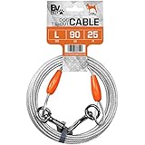 BV Pet Reflective Tie Out Cable for Large Dog up to 90 pound, 25 Feet