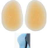 1 Pair Silicone Butt Pads for Women, Reusable Seamless Self-Adhesive Hip Enhancer Pads, Fake Buttock Oval Padded Silicone Suitable for Flat Butt Enhance Buttock Shape, Fit Various Scenarios