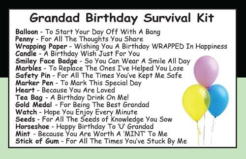 Grandad Birthday Survival Kit in a Can, Funny Novelty Gift for Grandfather, Unique Keepsake Present for His Special Day - Image 3
