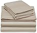 Amazon Brand – Pinzon 400-Thread-Count Egyptian Cotton Sateen Pleated Hem Sheet Set - Queen, Parchment