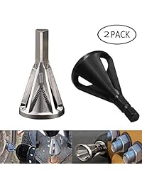 Deburring - Herramienta externa de acero inoxidable para eliminar quemadores de brocas de acero inoxidable, elimine los daños del extractor de acero inoxidable, color plateado para pernos de tamaño 8-32 (2 unidades)