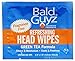 Bald Guyz Refreshing Head Wipes Fragrance Free, 16 Count (Pack of 2)