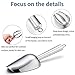 Mini Scoop Set of 8, E-far 3 Ounce Stainless Steel Scoops for Ice Cube/Candy/Flour/Sugar, Metal Utility Scoops for Weddings, Dessert Buffet, Canisters, Food Grade & Rust Free, Easy Clean & Dishwasher