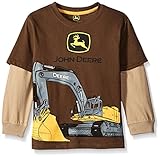 John Deere Little Boys Excavator Tee, Brown/Khaki, 5