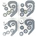misodiko 5.5mm Replacement Memory Foam In-Ear Earbud Tips compatible for BlueBuds X, X2, X3 and Freedom F5 Bluetooth Headphones with Sports Ear Hooks - M550 (3-Pairs, Black, Small)