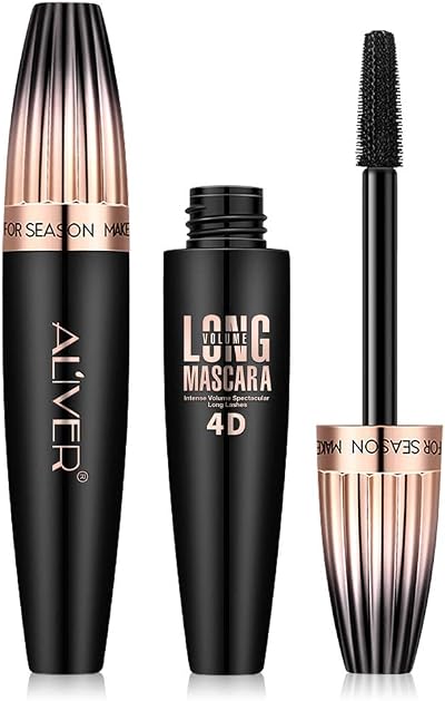 Hualijia 4D Silk Fiber Eyelash Mascara Black Extra Length & Volume