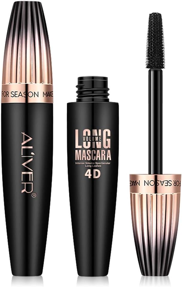 Hualijia 4D Silk Fiber Eyelash Mascara Black Extra Length & Volume