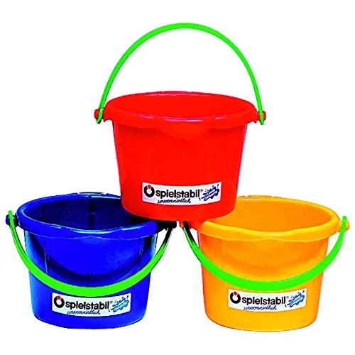 Spielstabil Small Sand Pail - 1.5 Liter - Sold Individually - Colors Vary (Made in Germany)