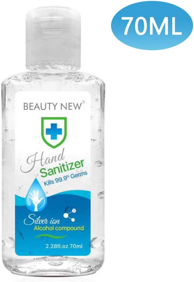 Topuality 70ML Hand Sanitizer Gel, Travel Portable Mini Hand Sanitizer Disposable Wash-Free Gel Refreshing Gel for Hands 70ml