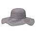 Wallaroo Hat Company Women’s Scrunchie Sun Hat – UPF 50+ Sun Protection, Packable and Adjustable Sizing for Medium Crown Sizes – Sun-Smart Hat for Travel, Poolside, Everyday (Grey/White Dots)