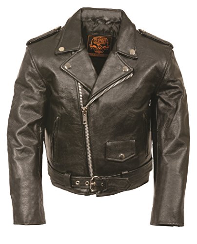 Milwaukee Leather Kids Basic Motorcycle Jacket (Black, Medium)
