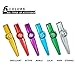 6Pcs Kazoo With 12Pcs Kazoo Flute Diaphragms, Ultralight Metal Kazoo Musical Instruments, Good Companion for Guitar, Ukulele, Violin and Keyboard