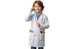 Jaleco Infantil Branco Manga Longa Unissex Escolar Laboratório Vários Tamanhos