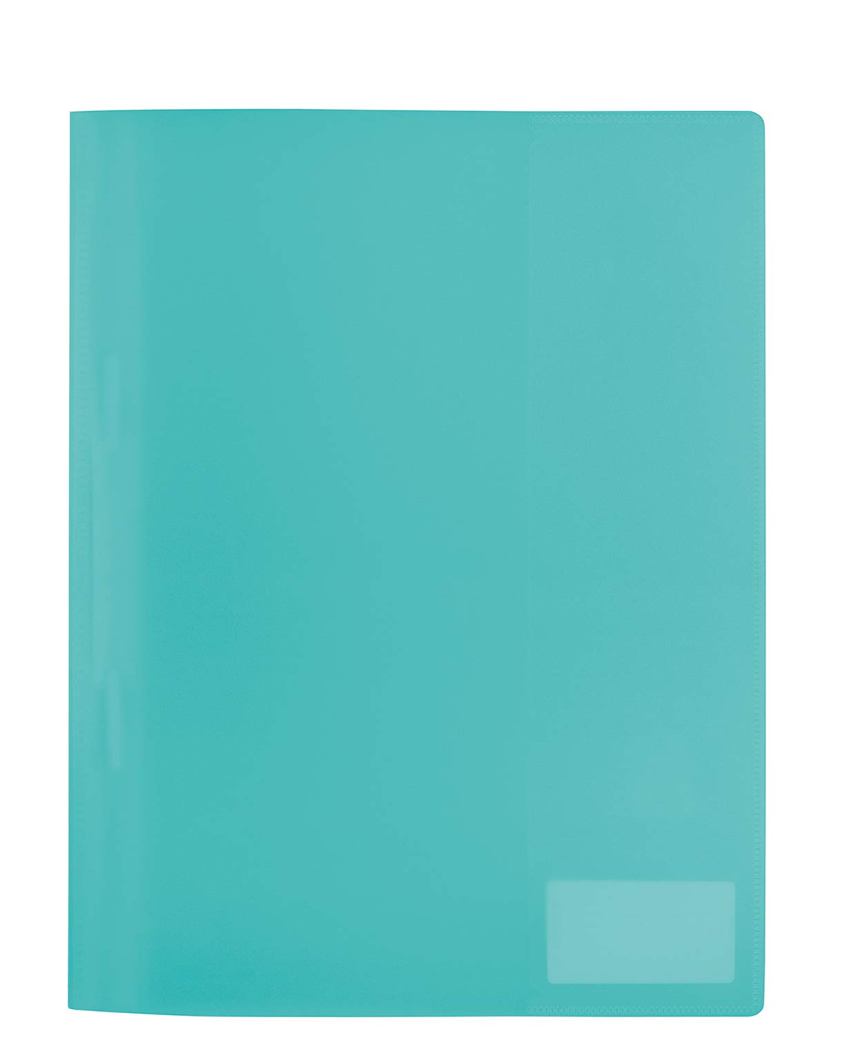 HERMA Project File A4 Translucent, with inscription label, made of wipeable and sturdy plastic, report folder for school, turquoise