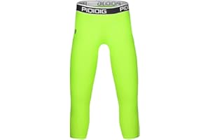 PIQIDIG Youth Boys Compression Pants 3/4 Basketball Tights Sports Capris Leggings