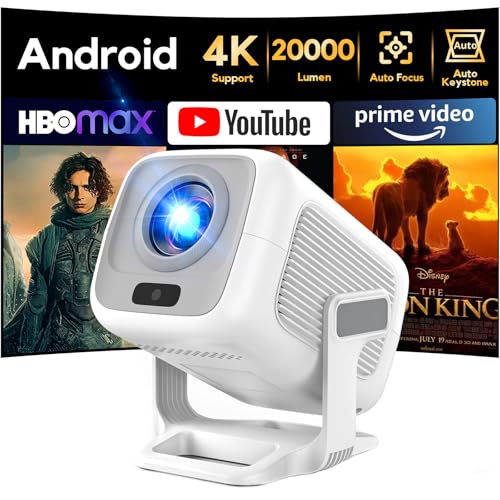Videoprojecteur 2026 Upgraded AKIYO O4 Rétroprojecteur Portable 1080P Full HD Supportée 4K, Projecteur Video Supporte 4K 1080P Auto Keystone 180° Rotation, Compatibile avec HDMI/TV Stick/USB/PS5