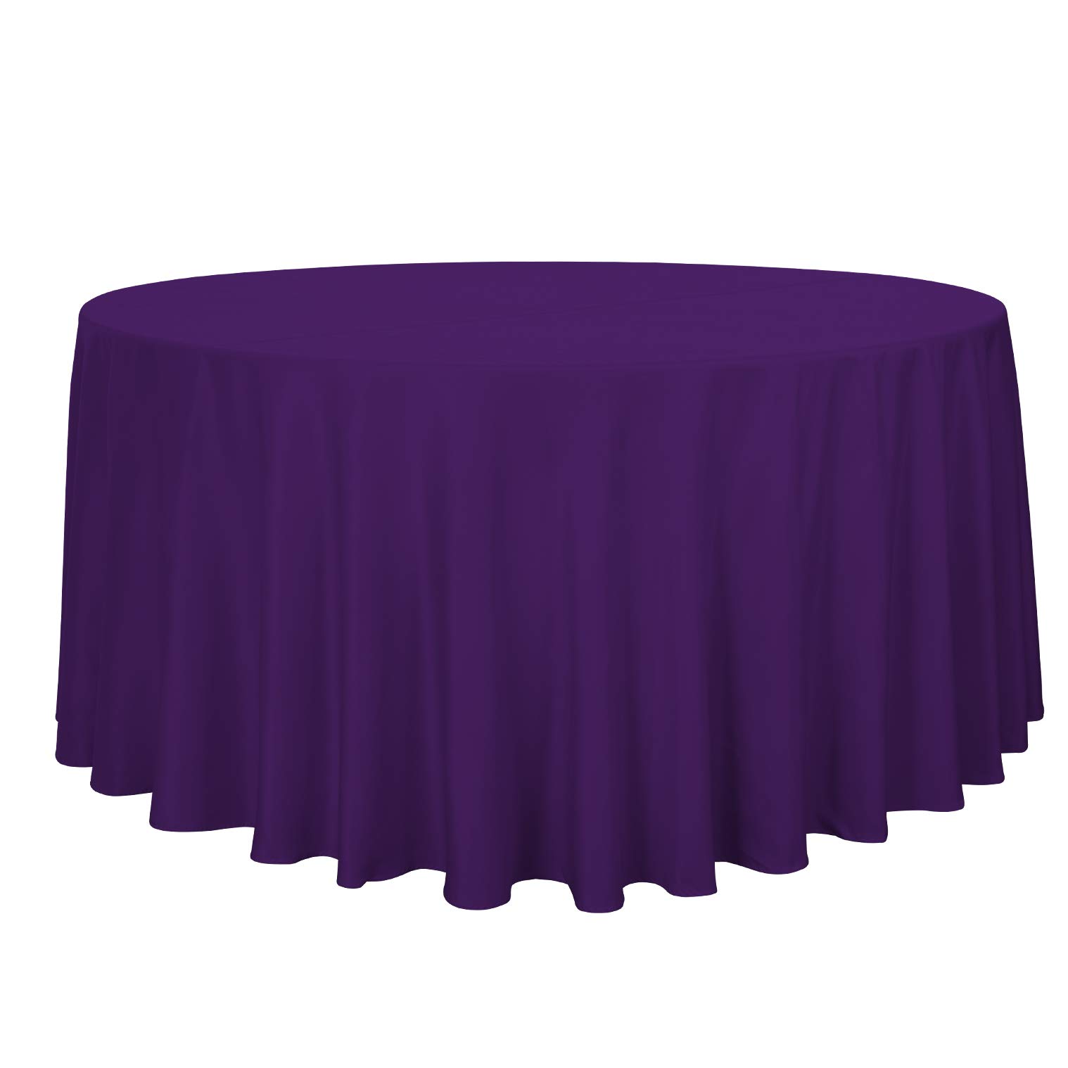 Photo 1 of sancua Round Tablecloth - 120 Inch - Water Resistant Spill Proof Washable Polyester Table Cloth Decorative Fabric Table Cover for Dining Tables, Buffet Parties and Camping, Purple