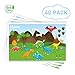 Disposable Stick-on Placemats 40 Pack for Baby & Kids Table Topper Disposable, Toddler Placemats in Reusable Pouch 12