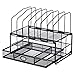 Amazon Basics Mesh Seven Slot File Organizer, Black
