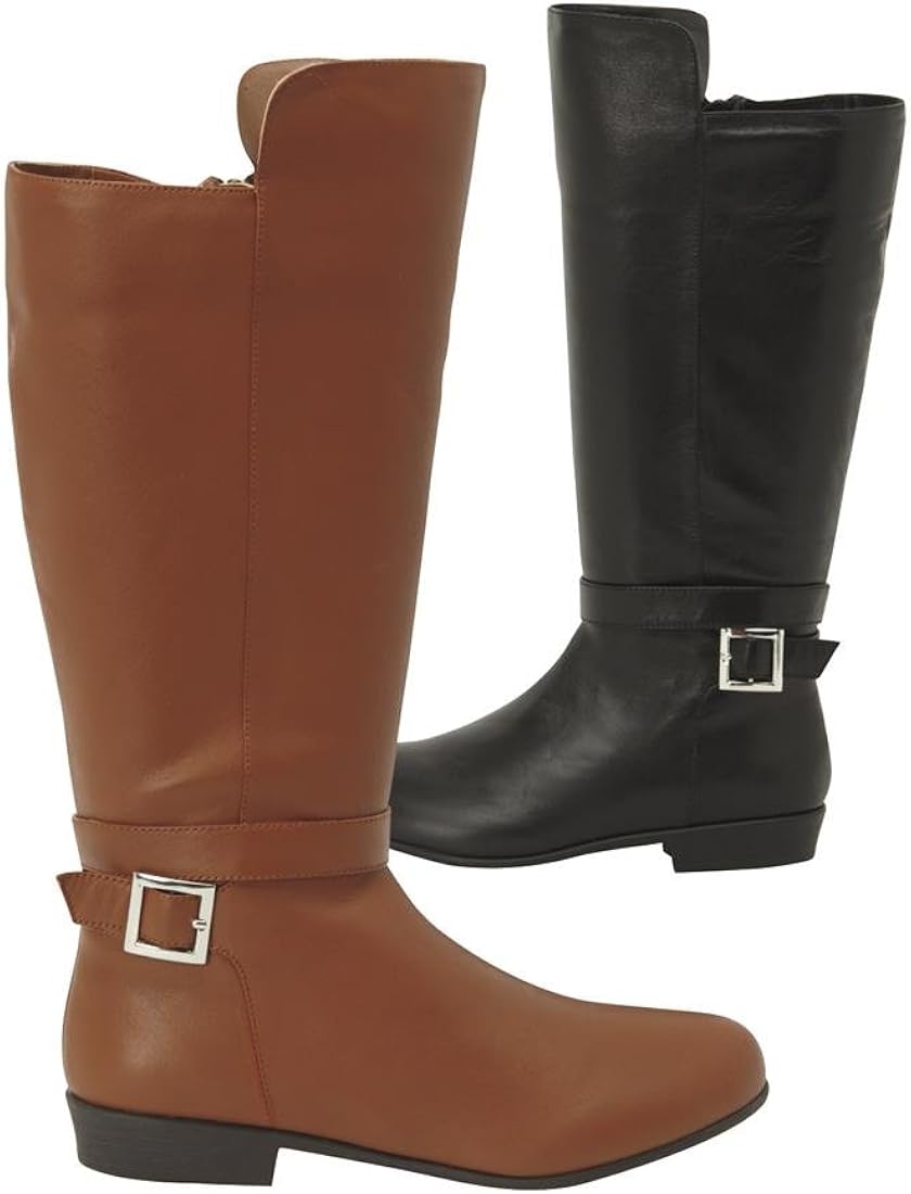 Amazon.com | Plus Size Roaman's Belle Wide Calf Boot By Comfortview | Boots