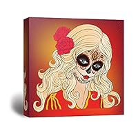 Canvas Wall Art Skull Art Canvas Prints Home Artwork Decoration for Living Room,Bedroom - 12x12 inches