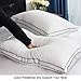 SONGMICS Pillow for Sleeping (Standard 2 Pack), Adjustable Bed Pillow, Relief for Neck Pain, 100% Cottons Super Soft Goose Down Alternative URBP02WC