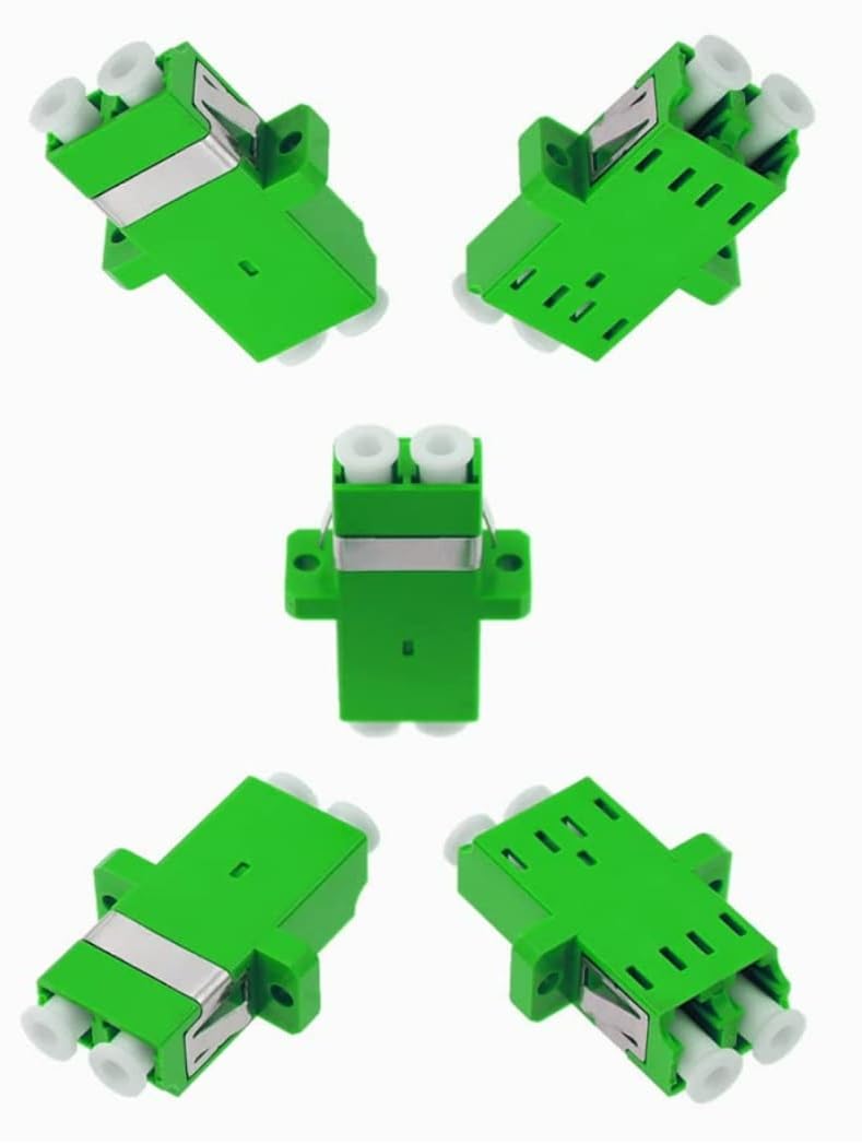 FIBAsource - LC/APC Duplex Coupler (5 Pack) - Single Mode LC to LC Adapter Connector for FTTH, PatchPanels & Network Extension