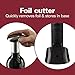 Hamilton Beach 76610 Cordless Electric Wine Bottle Opener with Battery Charger, Foil Cutter and Comfortable Grip, Portable, Black