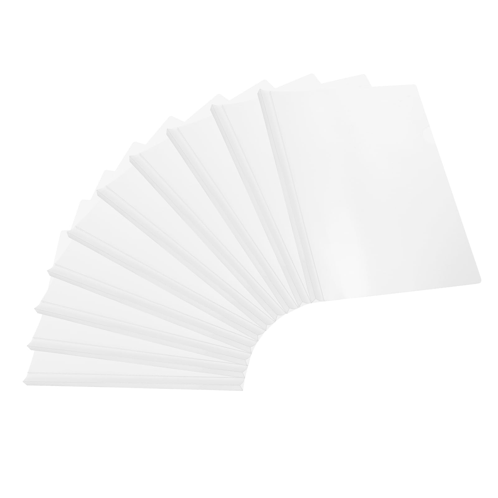 PATIKIL 12.2" x 8.7" Clear Document Folders, 10 Pcs Plastic Sleeve Project Pockets for A4 Letter Size Sheets, Transparent