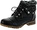REFRESH WYNNE-01 Women's combat style lace up ankle bootie