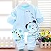 FEITONG Baby Boy Girl Infant Romper Jumpsuit Bodysuit Cotton Clothes Outfit (Age:0-3Months, Blue)