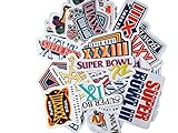 Cooryslee Car Stickers Decals Pack 50 Pieces Super Bowl Bumper Stickers