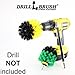 Drill Powered Tub, Tile, Grout, and Bath 2 Brush Combo with Long Reach Extension