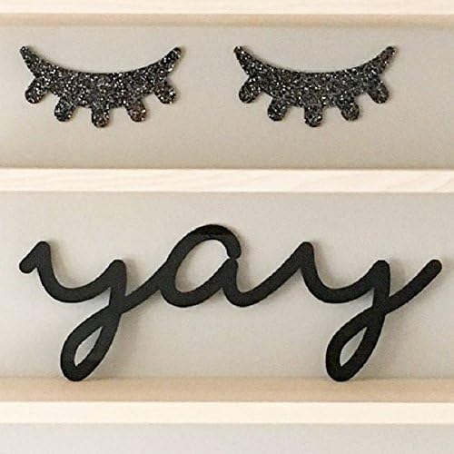 ANZYDEAL Small eyelash wooden sticker for kids room wall decorate room ECO hanger hook kids present pine wood door decorate