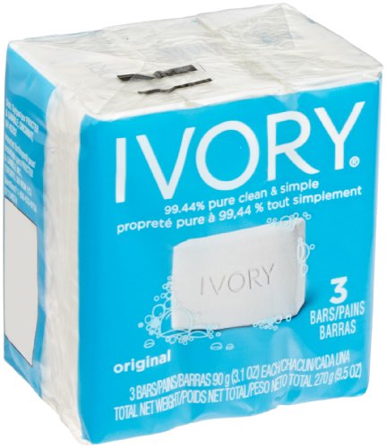 Ivory 12364 White Soap Bath Bar, Individually Wrapped, 3.1oz (Case of 24 Packs, 3 per Pack)