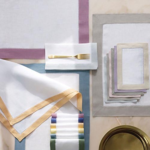 Filetto by Sferra - Dinner Napkin 20x20 - Set Of 4 (White/seamist)