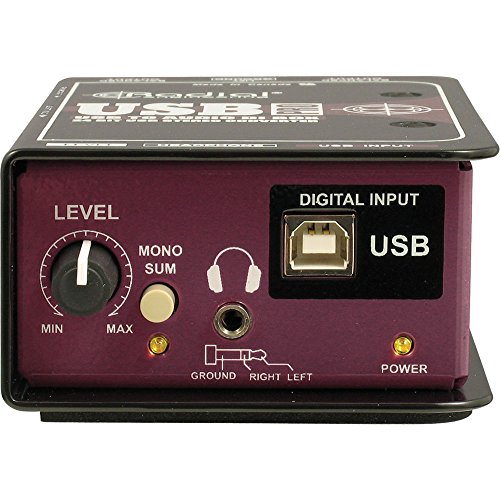Radial USB-Pro 2 Channel Active Stereo USB Laptop DI Instrument Direct Box with Senor 20' XLR Microphone Cable (Pair) and Zorro Cloth