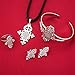Ethiopian Classic Cross Jewelry Silver Plated Habesha Jewelry Wedding 4PCS Sets