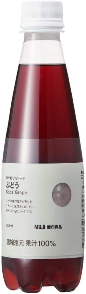 Amazon 無印良品 果汁100 ソーダ ぶどう 350ml 3本 野菜ジュース フルーツジュース 通販