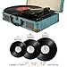 Record Player Vintage 3-Speed Bluetooth Vinyl Turntable with Stereo Speaker, Belt Driven Suitcase Vinyl Record Playerthumb 1