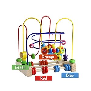 Fajiabao Juegos de Laberinto de Cuentas Juguete de Madera Ábaco Niños