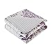 Comfort Spaces CS14-0066 Enya 3 Piece Quilt Coverlet Bedspread Ultra Soft Floral Printed Pattern Bedding Set, King, Purple-Grey