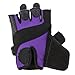 Contraband Pink Label 5137 Women's Padded Weight Lifting and Rowing Gloves w/Grip-Lock Padding (Pair) - Machine Washable Fingerless Workout Gloves Designed Specifically for Women (Purple, Small)
