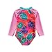 Wishere Baby Girl Sunsuit One-Piece Swimsuit Rash Guard Swimwear