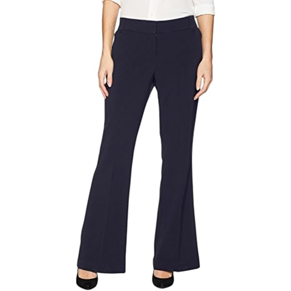 Calvin Klein Women's Classic Fit Straight Leg Lux Suit Pant, Navy, 6 Petite  at Amazon Women's Clothing store